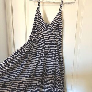 Stylish Black and White Striped Dress